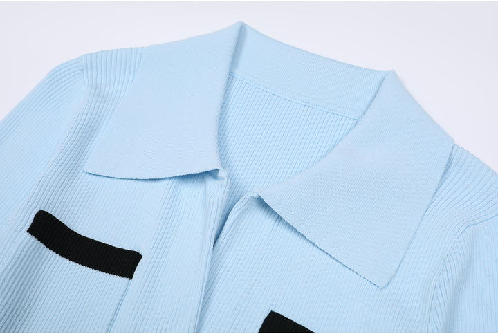 Geplooide top met uitlopende mouwen en maxi-rok set met tailleband – Rosiny 