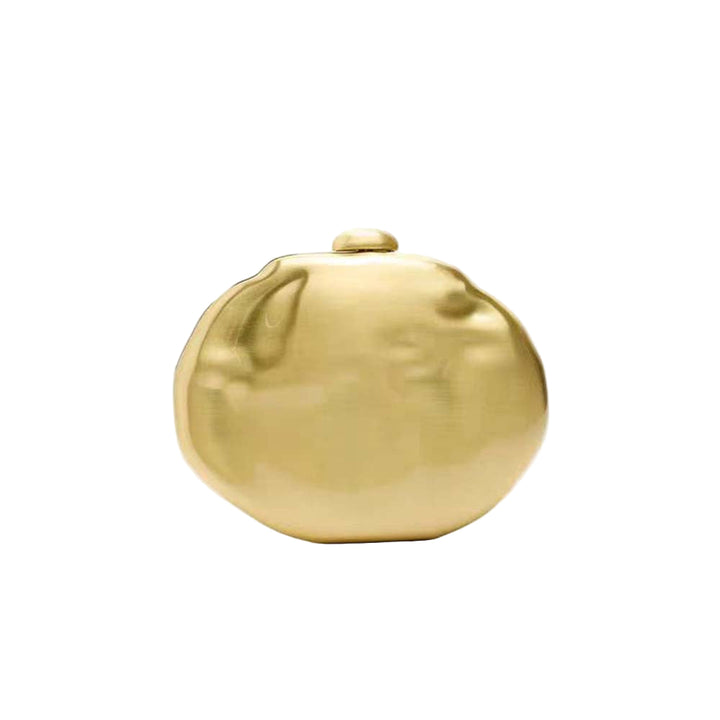 حقيبة كلاتش معدنية منحوتة بحزام سلسلة – أوريليا