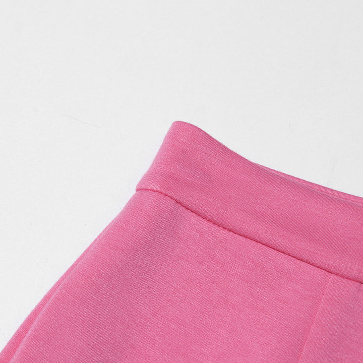 Haut à manches évasées plissées et ensemble jupe longue avec ceinture à la taille – Rosiny 