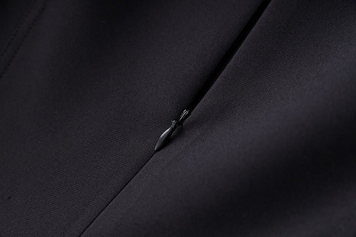 Wrap-front tailored blazer and wide-leg trousers set – GRAPHITE