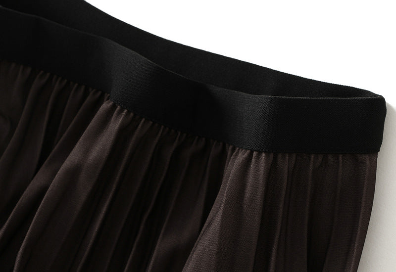 tie-dye pleated A-line midi skirt – MARBLE