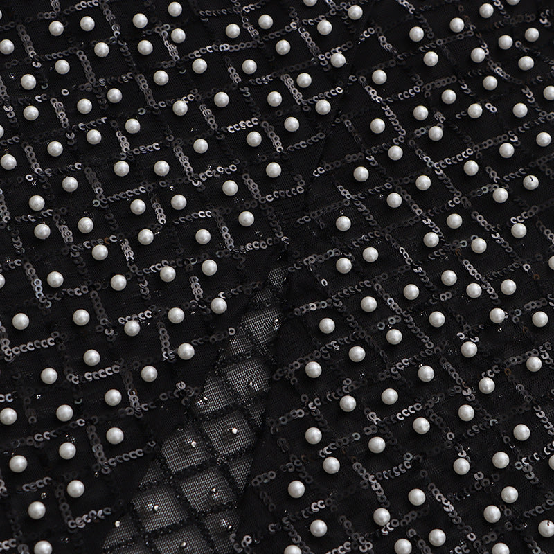 Plissiertes Oberteil mit ausgestellten Ärmeln und Maxirock-Set mit Taillengürtel – Rosiny 