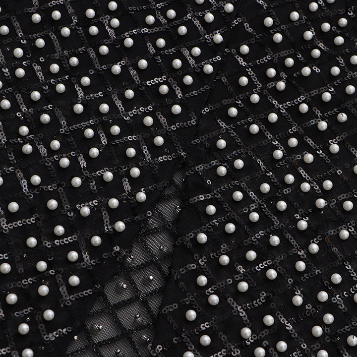 Plissiertes Oberteil mit ausgestellten Ärmeln und Maxirock-Set mit Taillengürtel – Rosiny 