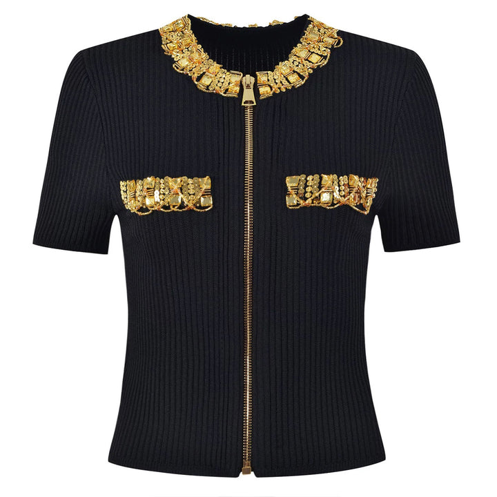 Haut à manches évasées plissées et ensemble jupe longue avec ceinture à la taille – Rosiny 