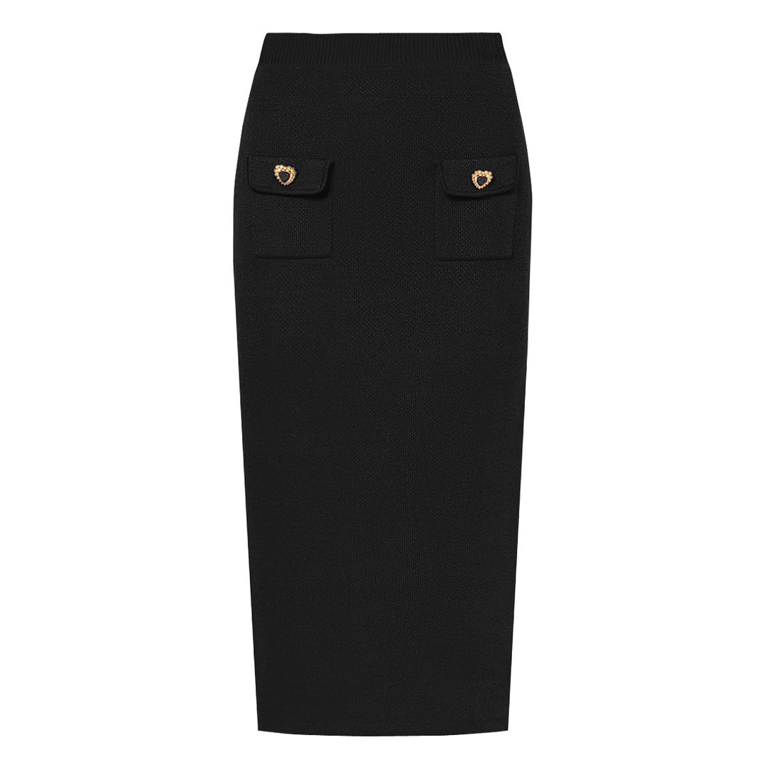 Plissiertes Oberteil mit ausgestellten Ärmeln und Maxirock-Set mit Taillengürtel – Rosiny 