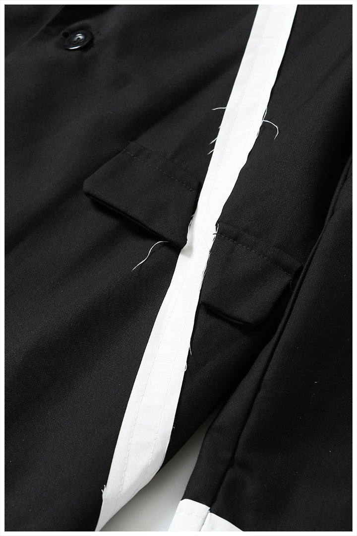 deconstructed contrast tape blazer – REBEL