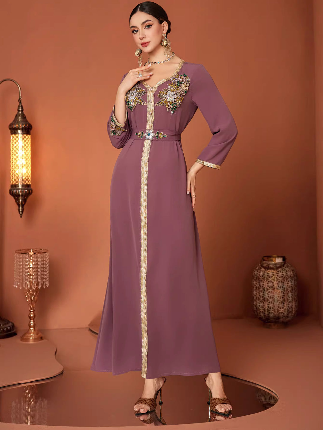 asymmetric draped evening dress with sculpted flow – SELENE