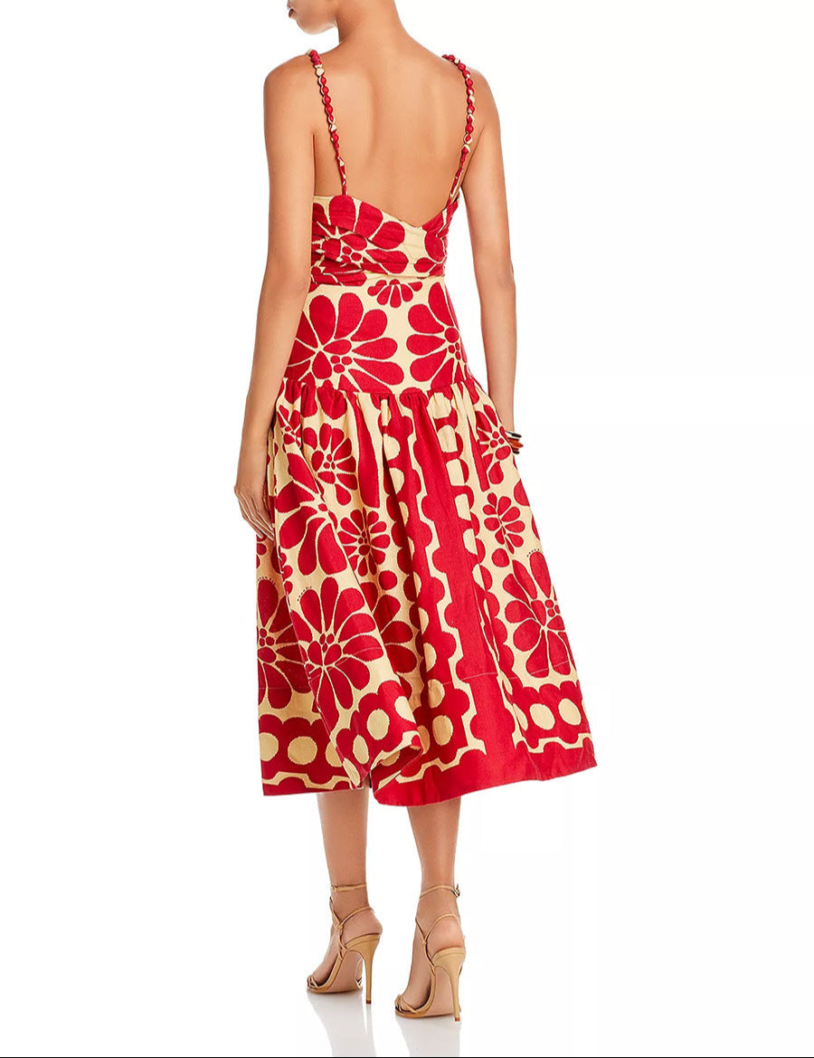 Plissiertes Oberteil mit ausgestellten Ärmeln und Maxirock-Set mit Taillengürtel – Rosiny 