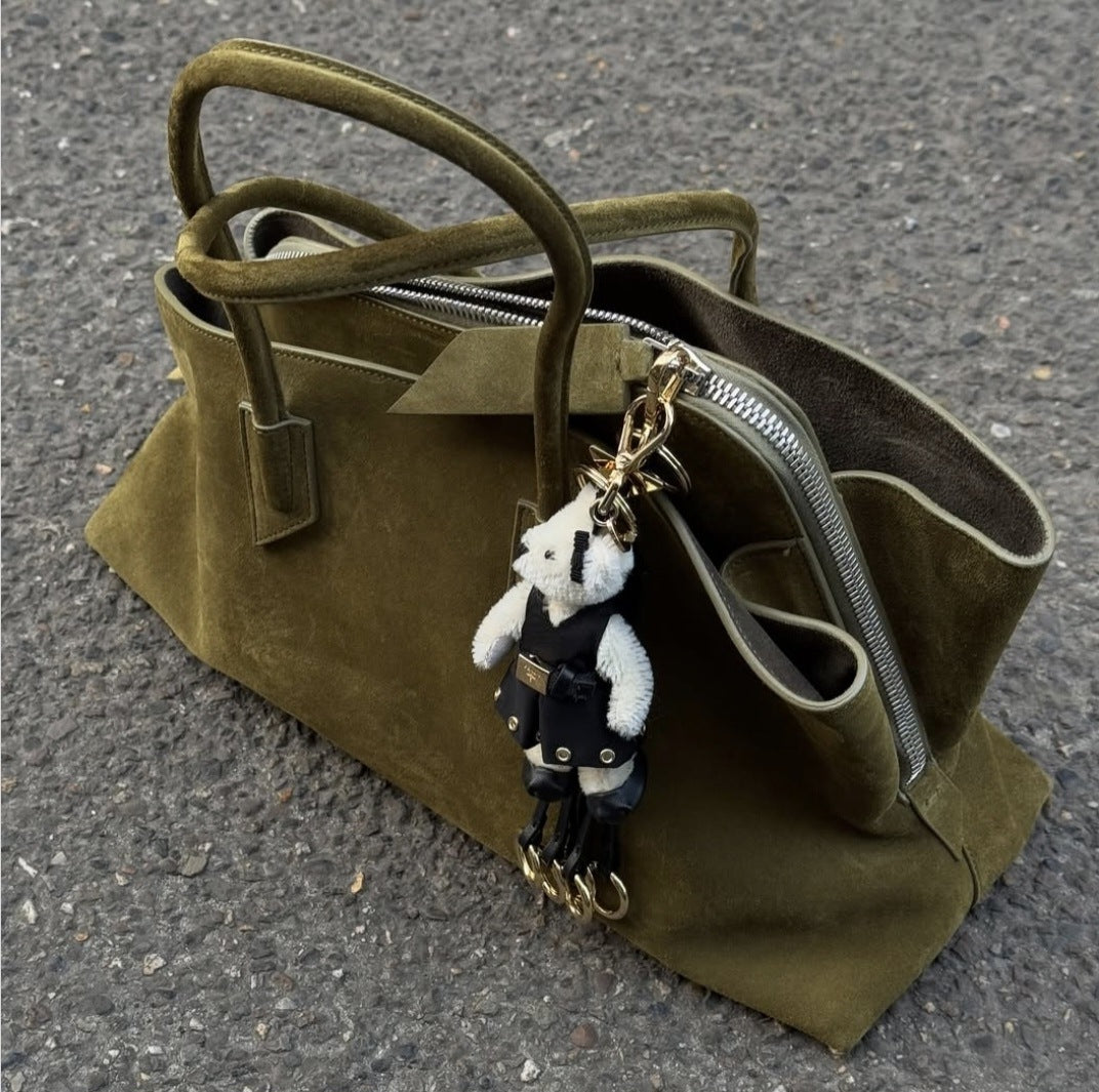 sac cabas en rotin tissé avec doubles poignées en cuir – LÉONIE 