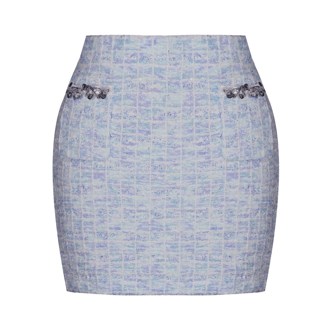 Haut à manches évasées plissées et ensemble jupe longue avec ceinture à la taille – Rosiny 