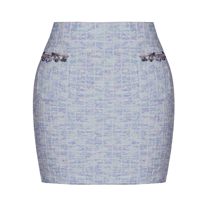 Haut à manches évasées plissées et ensemble jupe longue avec ceinture à la taille – Rosiny 