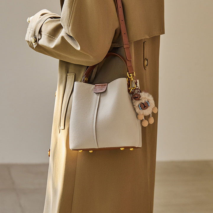 sac cabas en rotin tissé avec doubles poignées en cuir – LÉONIE 