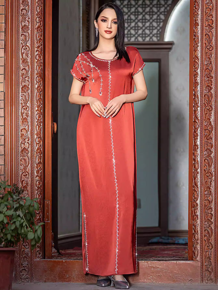 Short-Sleeve Minimalist Maxi Dress – LYRA