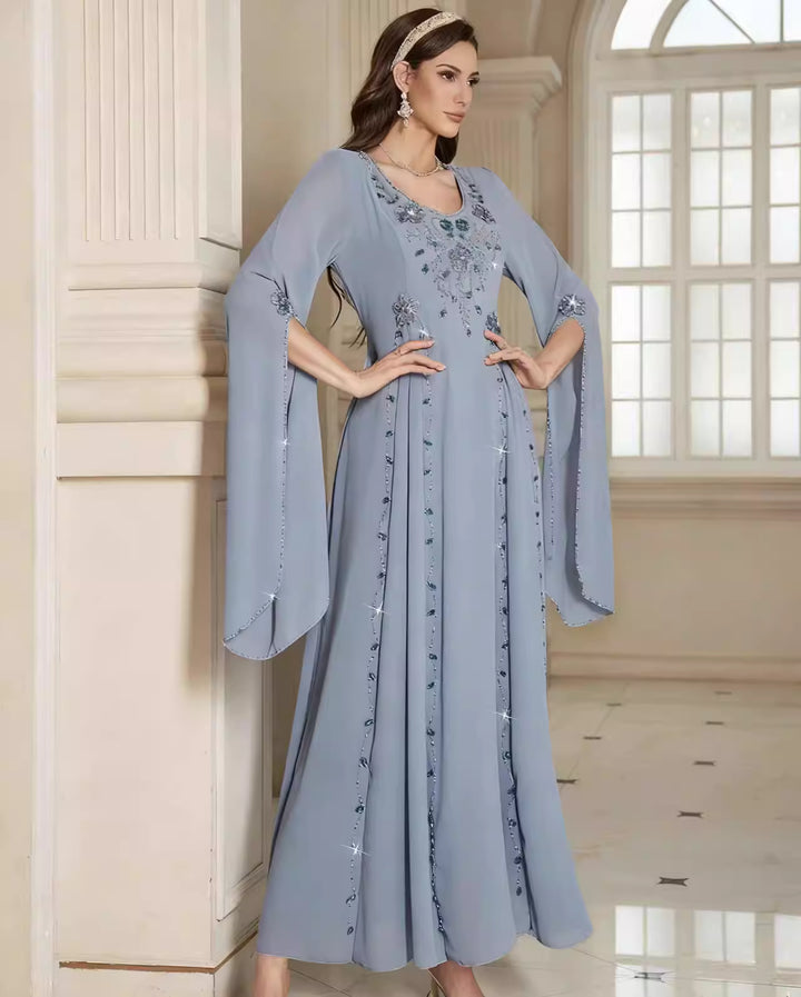 Long Sleeve Maxi Dress with Waist Detail – ELYRA