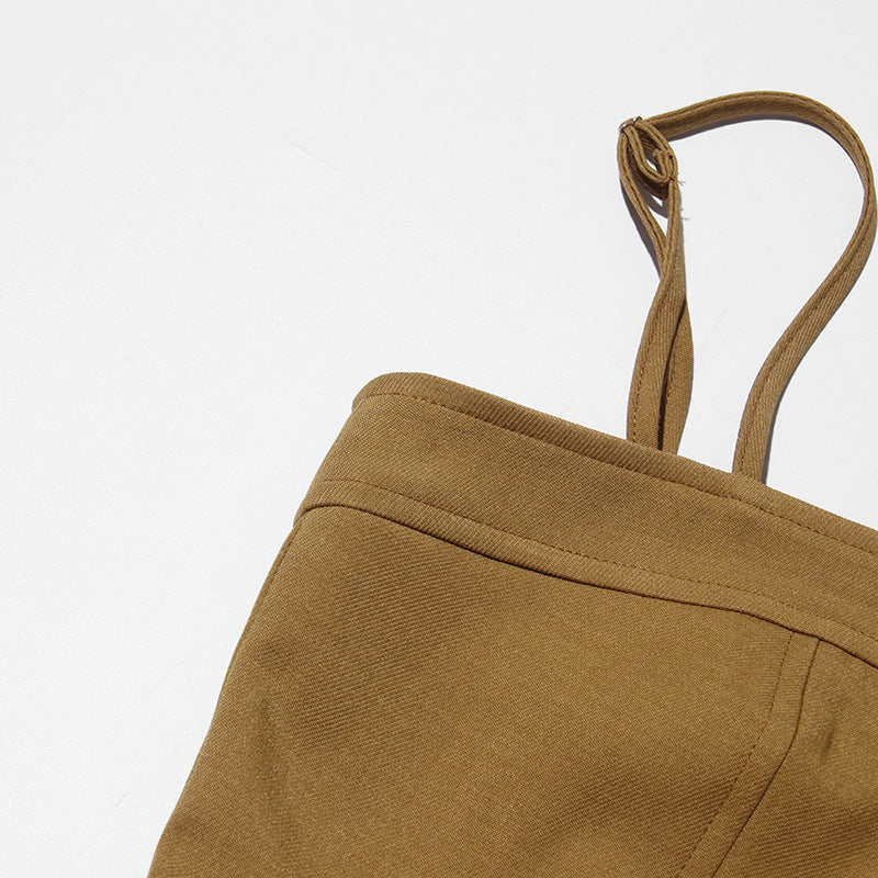 Geplooide top met uitlopende mouwen en maxi-rok set met tailleband – Rosiny 