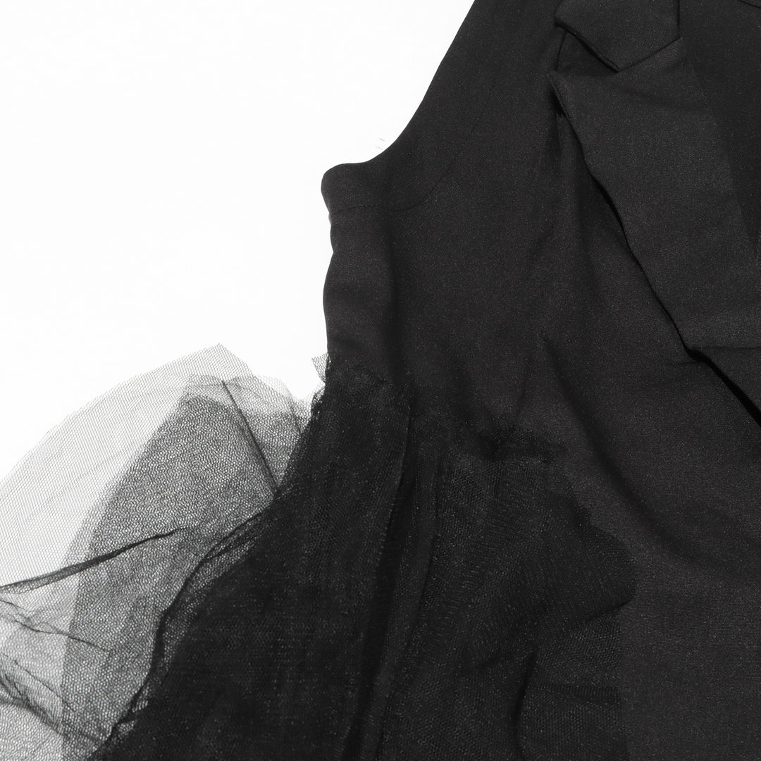 فستان بليزر بدون أكمام مع طبقة من التول - نويرتيل