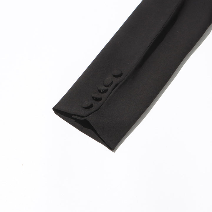 tailored blazer suit with beaded leaf embroidery – AURELIA