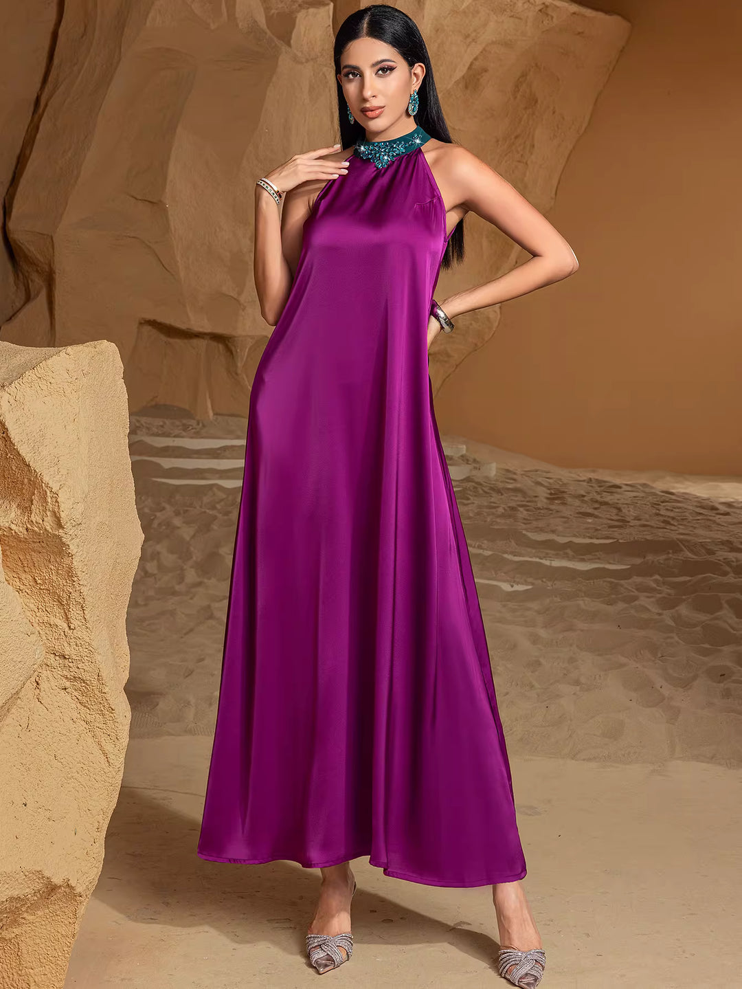 Long Sleeve Maxi Dress with Relaxed Fit – TAMER