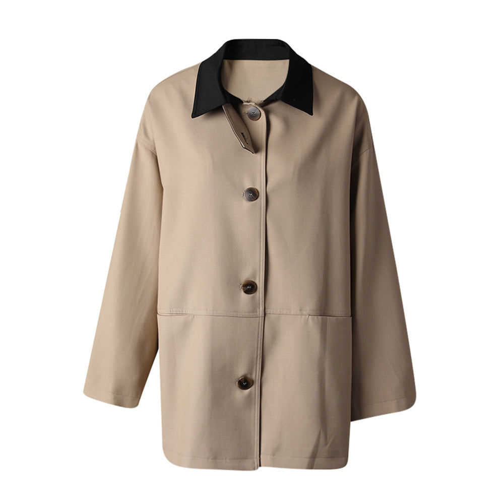 جاكيت مخملي بأزرار أمامية وحافة من الدانتيل الشفاف - صيفي