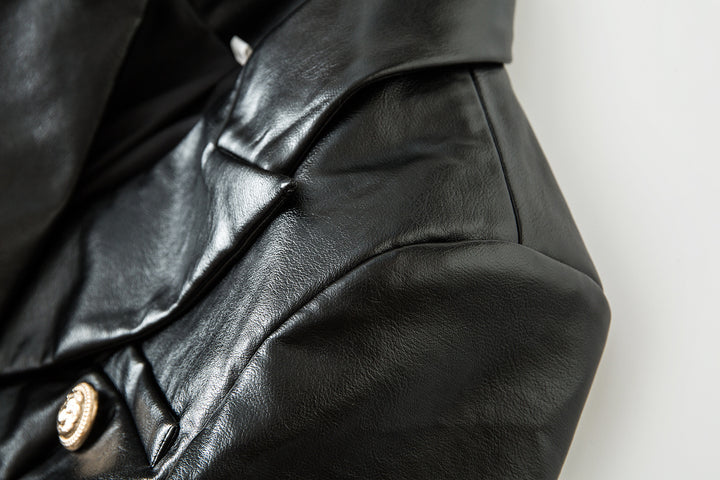 metallic double-breasted blazer – LUNARA