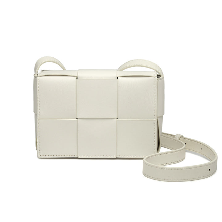Minimalist Woven Leather Crossbody Bag – CUBE