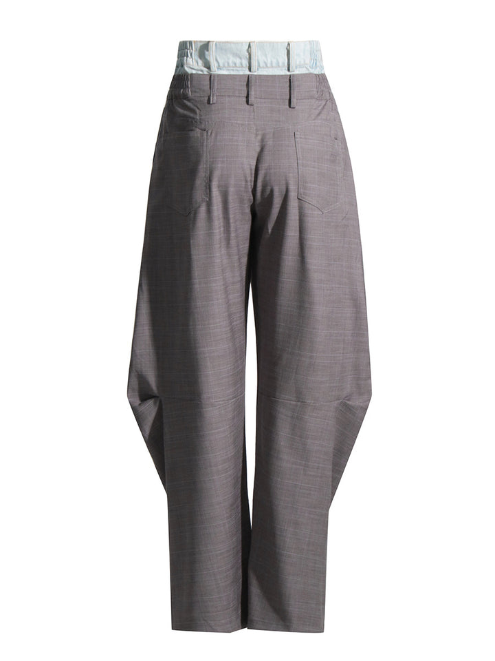 Geplooide top met uitlopende mouwen en maxi-rok set met tailleband – Rosiny 