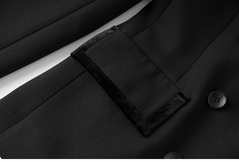 Double-breasted blazer with dragonfly crystal embellishments – NOCTURNE