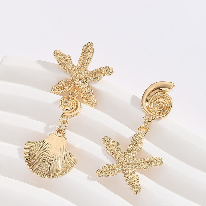 mehrfarbige Kettenhalskette mit Emaille-Seeanhängern - CORALIA 