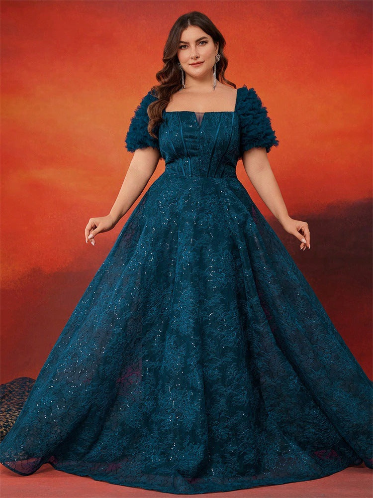 Plissiertes Oberteil mit ausgestellten Ärmeln und Maxirock-Set mit Taillengürtel – Rosiny 