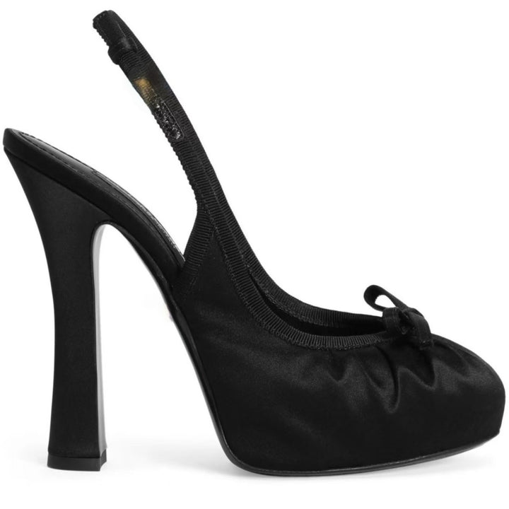 Champagne Satin Slingback Heels – Ballet