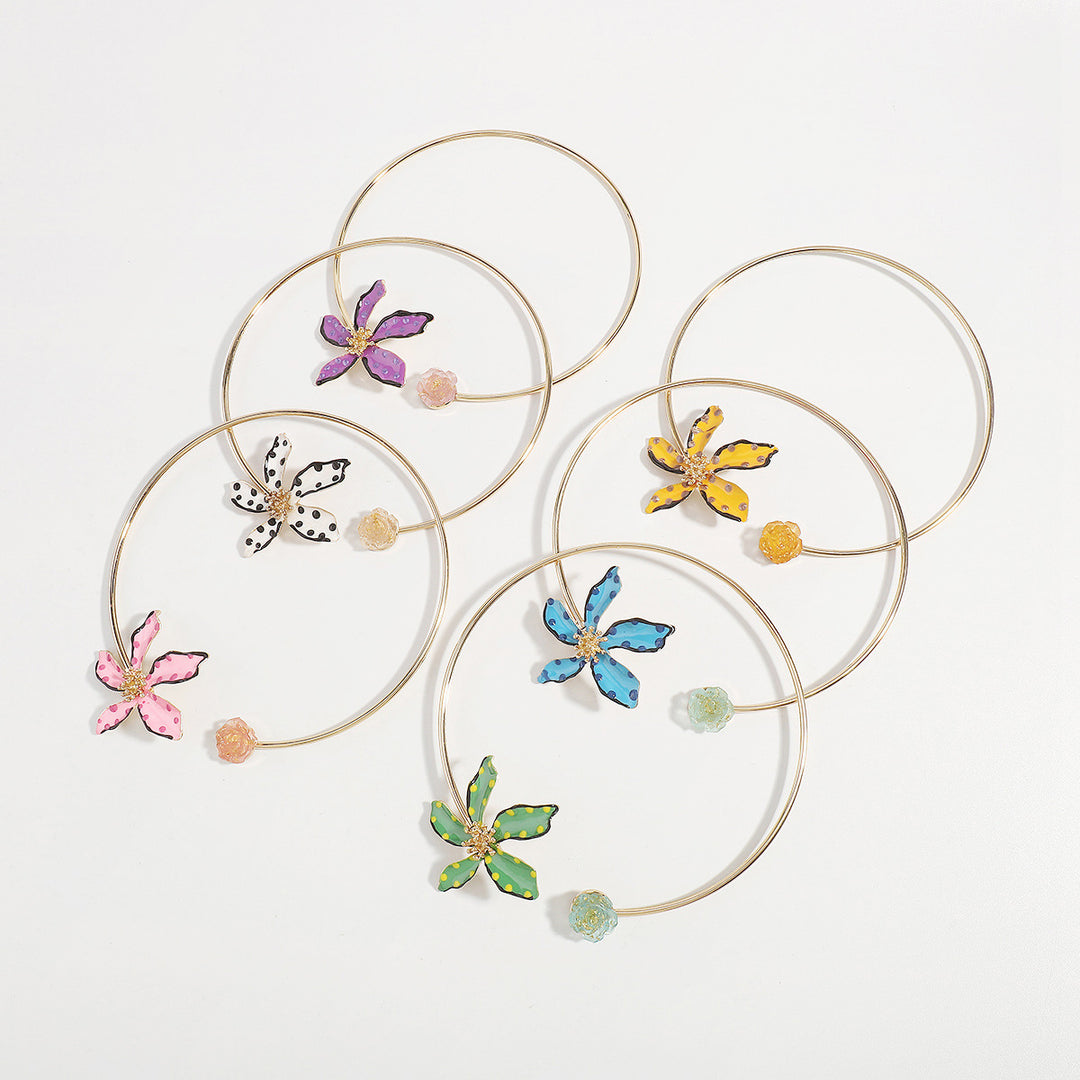 mehrfarbige Kettenhalskette mit Emaille-Seeanhängern - CORALIA 