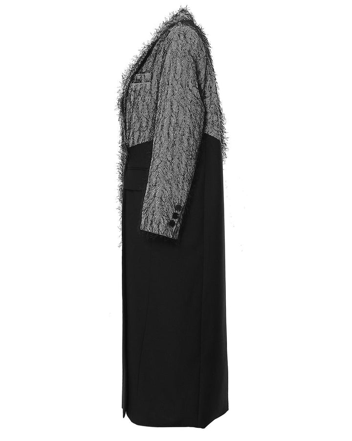 Geplooide top met uitlopende mouwen en maxi-rok set met tailleband – Rosiny 