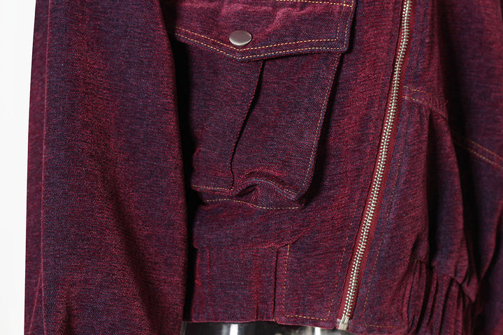 Haut à manches évasées plissées et ensemble jupe longue avec ceinture à la taille – Rosiny 