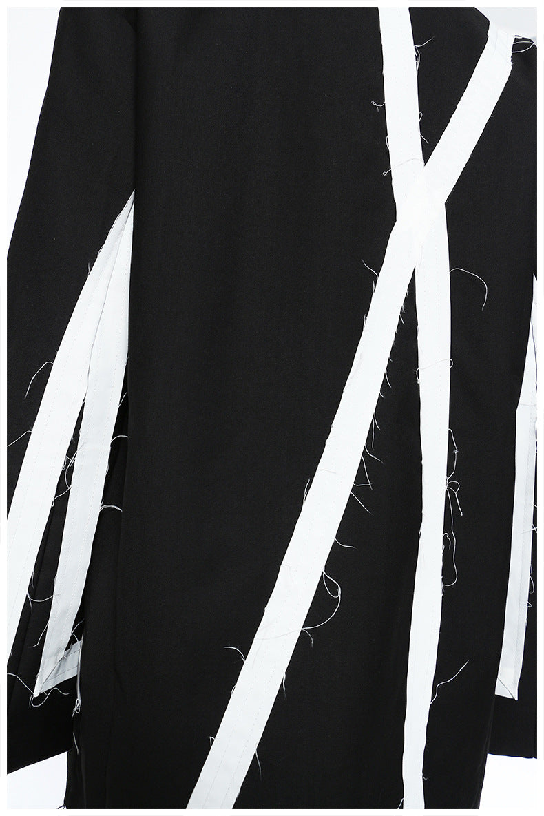 deconstructed contrast tape blazer – REBEL