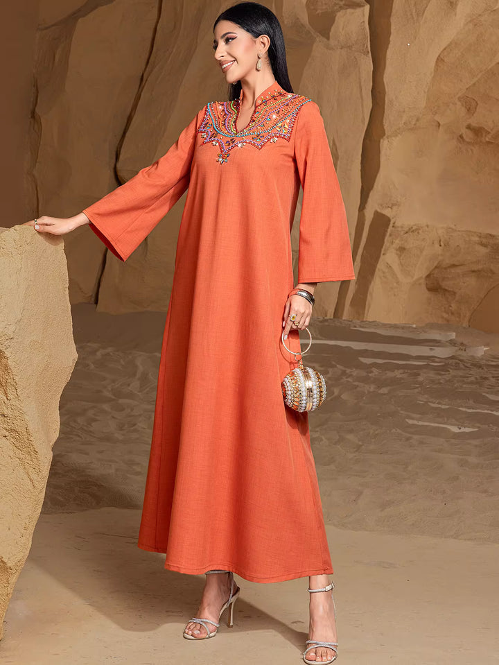 Long-Sleeve Elegant Maxi Dress – ELVIRA