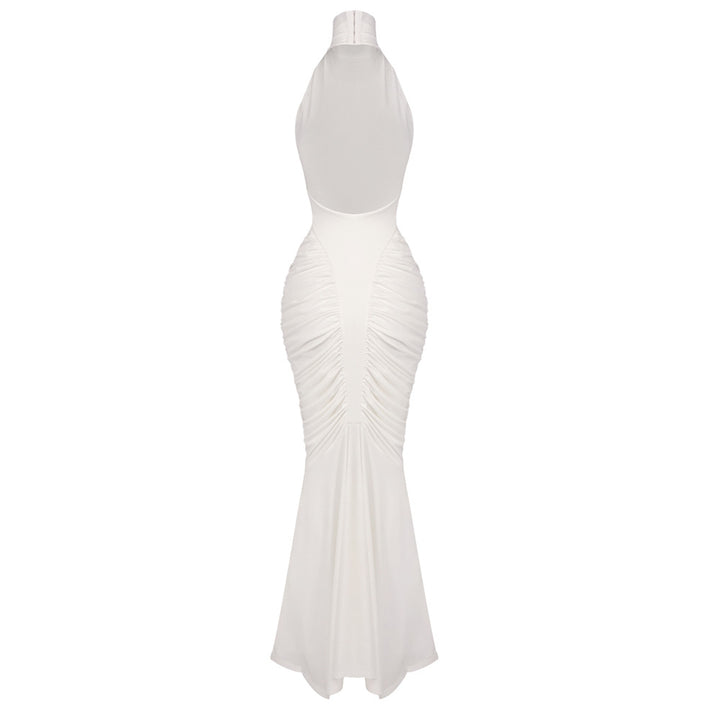 Ruched Sculpted Mermaid Gown — Ivory