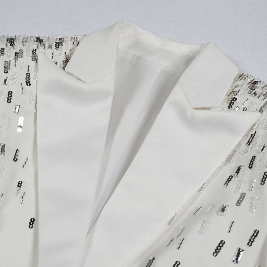 Geplooide top met uitlopende mouwen en maxi-rok set met tailleband – Rosiny 