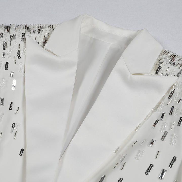 Geplooide top met uitlopende mouwen en maxi-rok set met tailleband – Rosiny 