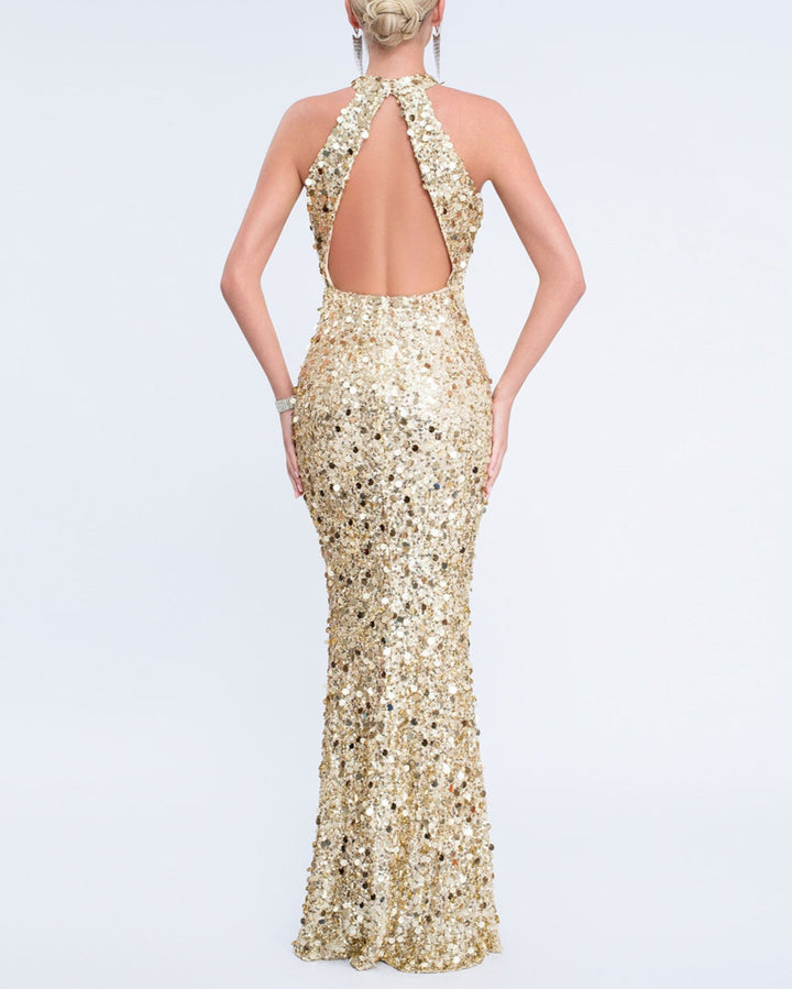 فستان هالتر عمودي بظهر مفتوح – إلودير