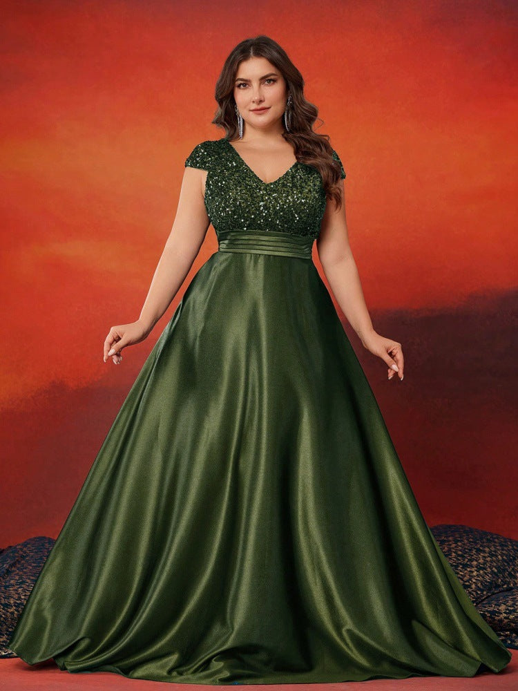 褶皱喇叭袖上衣和高腰裙套装，配腰带 – Rosiny 