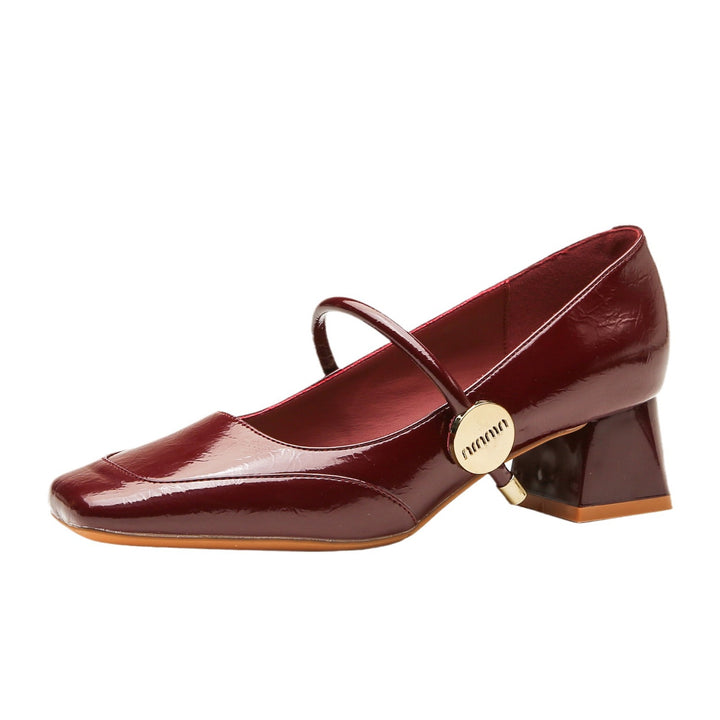 حذاء بكعب مربع مع حزام رفيع - أريانري