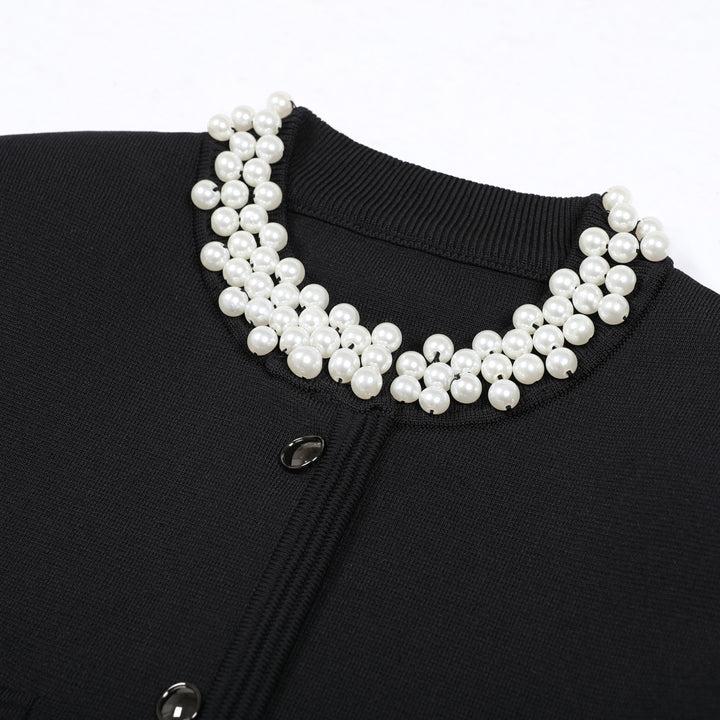 Geplooide top met uitlopende mouwen en maxi-rok set met tailleband – Rosiny 