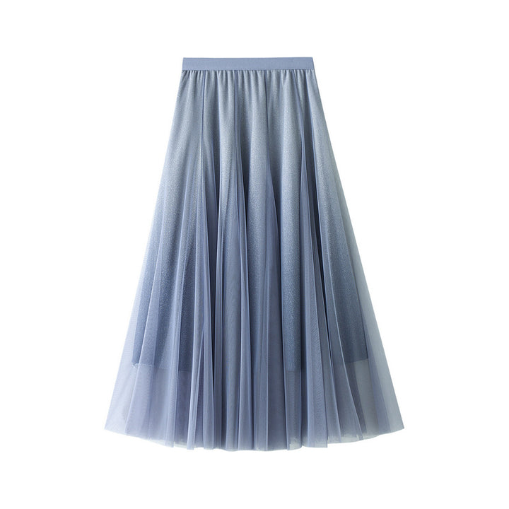 layered shimmer tulle midi skirt – NOCTURNE