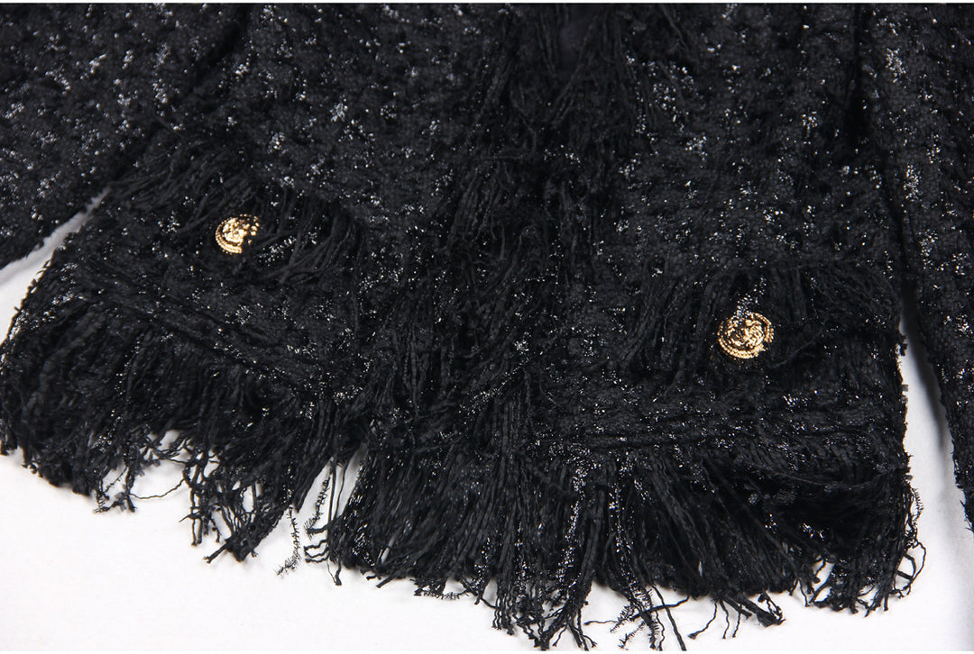 Haut à manches évasées plissées et ensemble jupe longue avec ceinture à la taille – Rosiny 