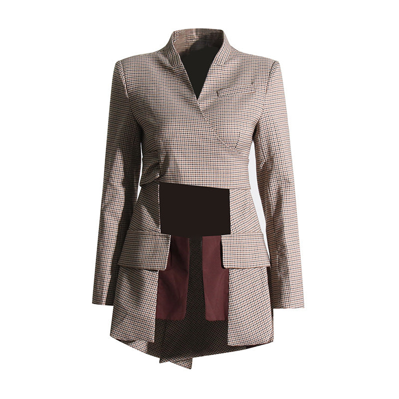 asymmetric wrap blazer jacket – NOVA