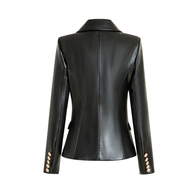 metallic double-breasted blazer – LUNARA