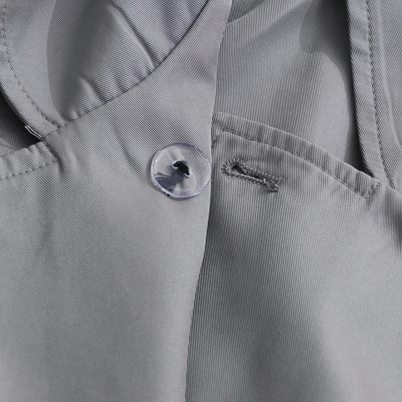 جاكيت ترنش مزدوج الصدر بحزام وياقة عالية - أستريلي