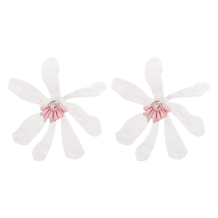 abstract flower enamel earrings – PETALIA