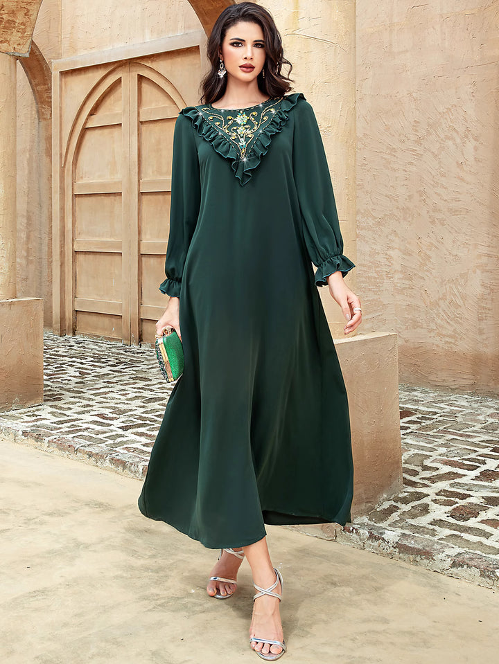 maßgeschneiderter Schlaganzug mit Satin-Puffärmeln – VALENCIA 