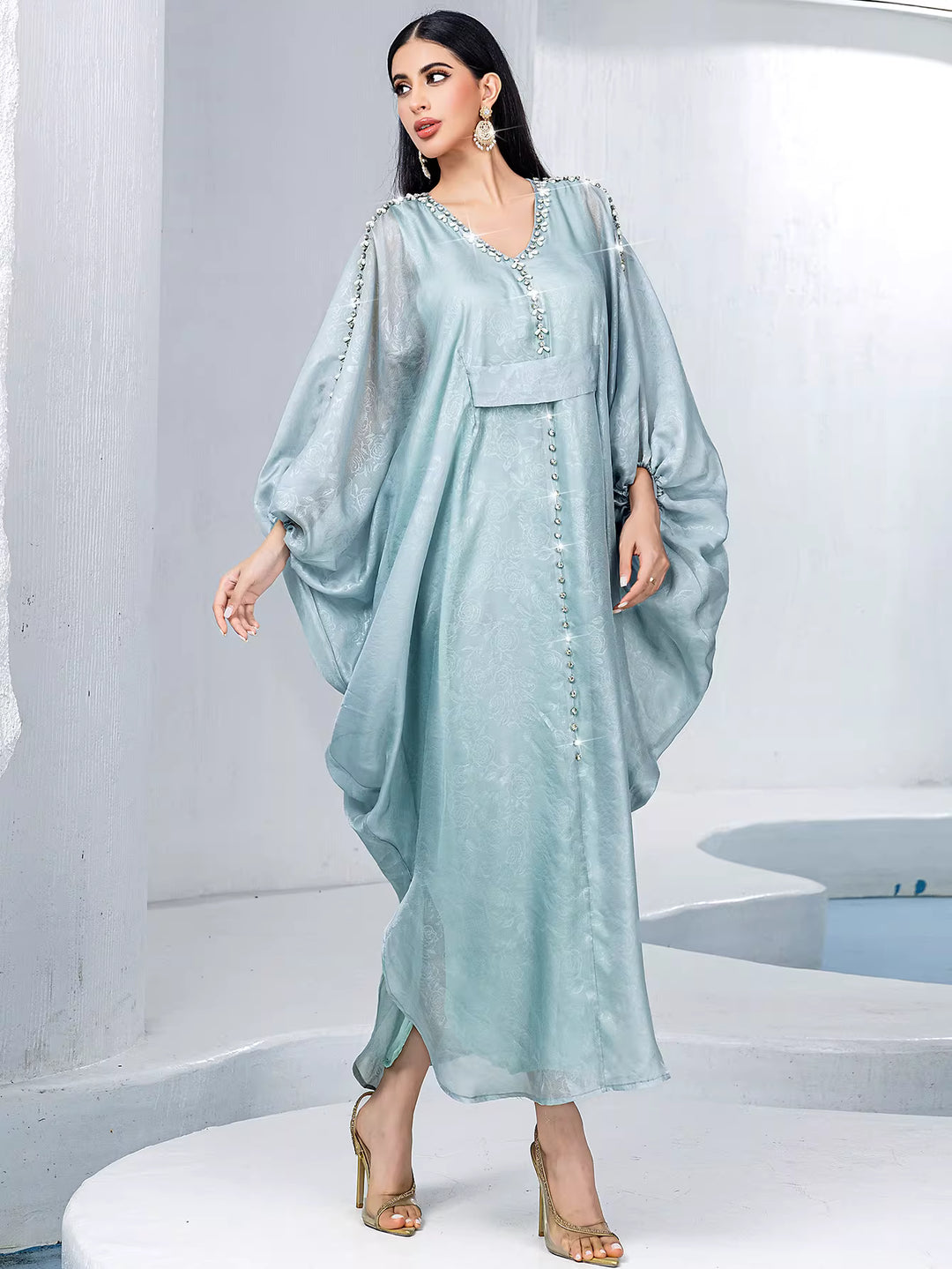 asymmetric statement dress with fluid silhouette – SERAPHINE